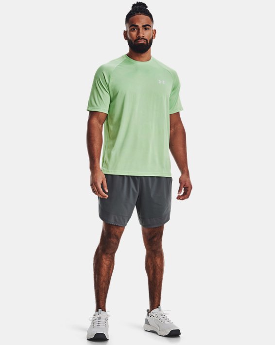 Men's UA Velocity Jacquard Short Sleeve, Green, pdpMainDesktop image number 2